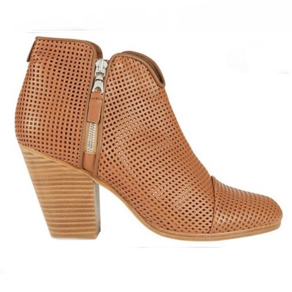 Rag & Bone Margot Perforated Leather Ankle Boots ~ 7.5 (EU 37.5)